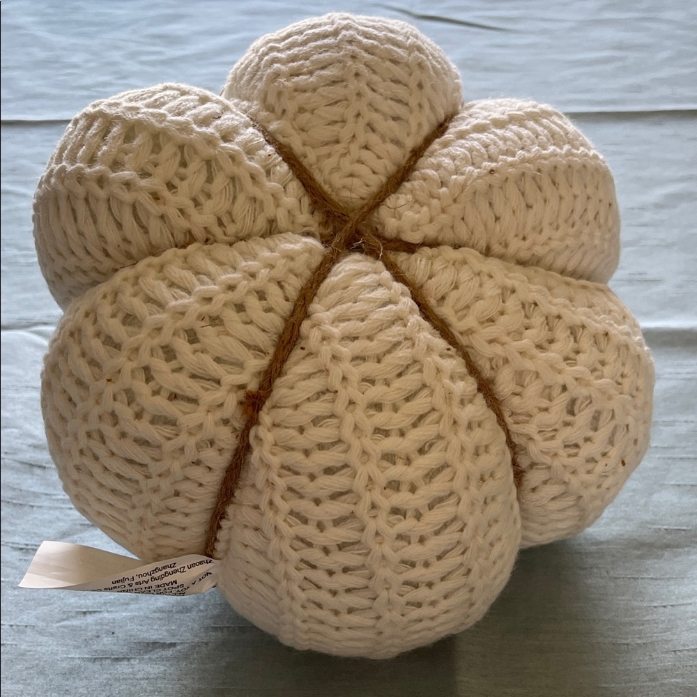 NWT Fall Fest Cream  Fabric Pumpkin - Picture 4 of 7
